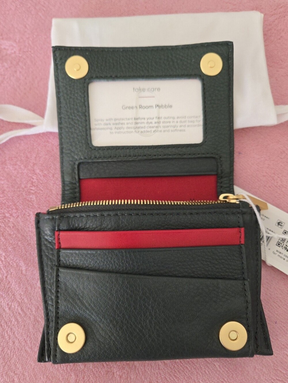 Hammitt Leather Allen Wallet In Green Room NWT - Picture 4 of 9